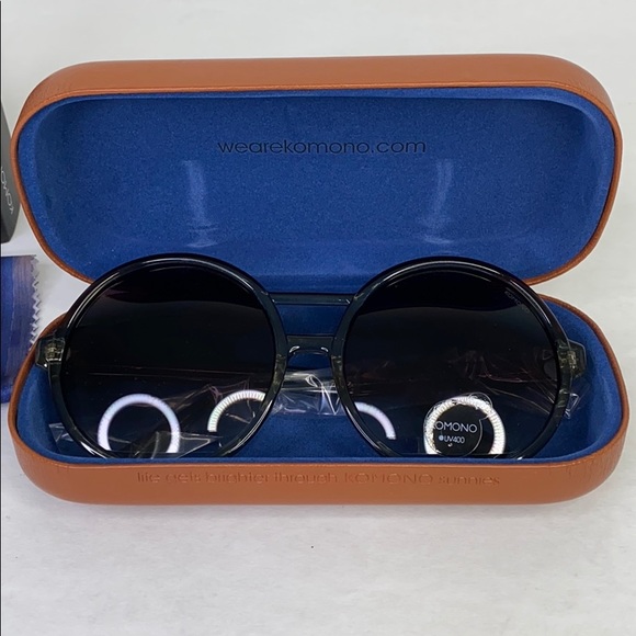 KOMONO Sunglasses ? NEW round gray black main image 6